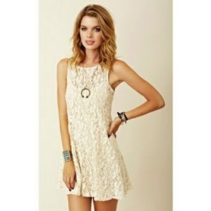 Free People Lace Flowy Tank Dress w. Slip